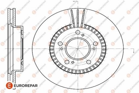 Тормозные диски EUROREPAR 1642755580 (фото 1)