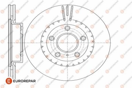 Тормозные диски EUROREPAR 1642780580 (фото 1)