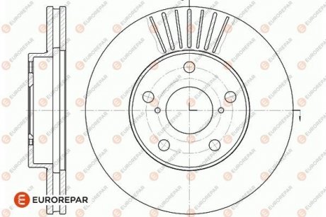 Тормозные диски EUROREPAR 1667858080 (фото 1)