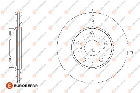 Тормозные диски EUROREPAR 1667864880 (фото 1)