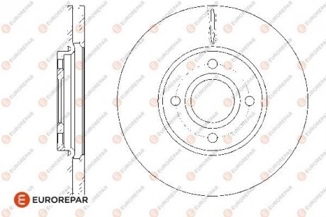 Гальмівні диски EUROREPAR 1667868780 (фото 1)
