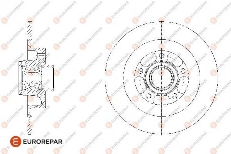 Тормозные диски EUROREPAR 1676011280 (фото 1)