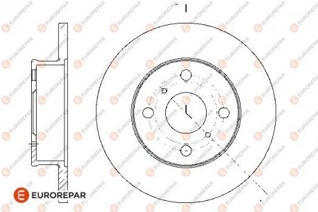 Тормозные диски EUROREPAR 1676013280 (фото 1)
