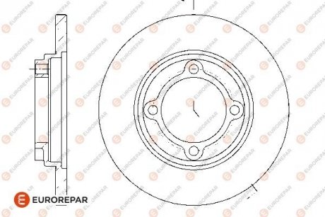 Тормозные диски EUROREPAR 1676013580 (фото 1)