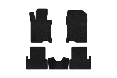 Ворсовые коврики Premium в салоне авто для Acura TSX (CU2) 2008-2014 2 поколения Sedan USA черный кант EVAtech AA23199C5TL2VPB