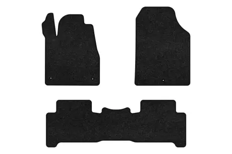 Ворсовые коврики Premium в салоне авто для Acura MDX (YD2) 2006-2013 2 поколения SUV USA черный кант EVAtech AA3391ZV3LA3VPB