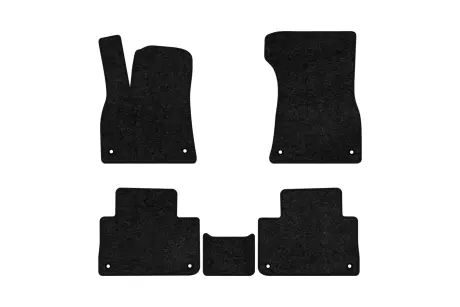 Ворсовые коврики Standard в салоне авто для Audi E-tron Quattro (GE) 2018 1 поколение SUV EU черный кант EVAtech AU12843CN5AV8VEB