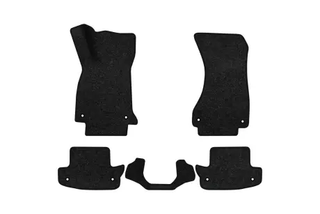 Ворсовые коврики Premium в салоне авто для Audi S5 (B9) 2016 2 поколения Coupe EU черный кант EVAtech AU44109CD5AV8VPB