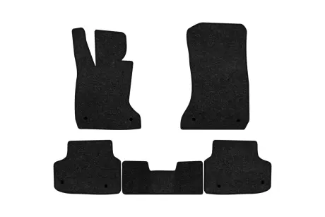 Ворсовые коврики Premium в салоне авто для BMW 7 Series (F01) (xDrive) 2008-2015 5 поколения Sedan EU черный кант EVAtech BM1552C5BW8VPB