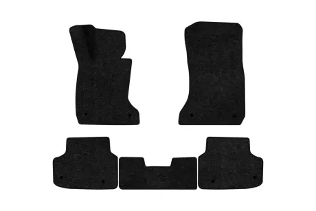 Ворсовые коврики Standard в салоне авто для BMW 7 Series (F01) (xDrive) 2008-2015 5 поколения Sedan EU черный кант EVAtech BM1552CD5BW8VEB