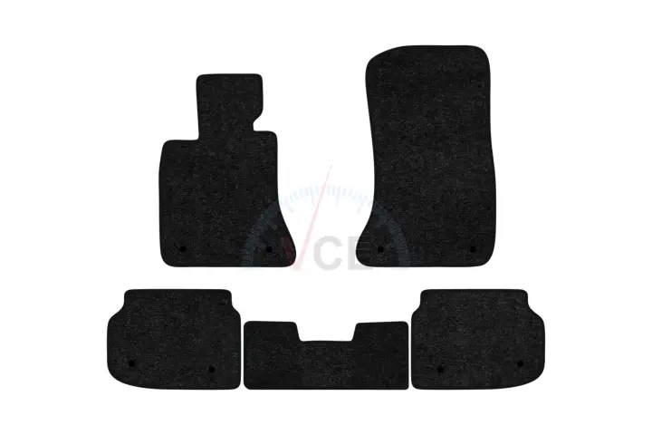 Ворсовые коврики Standard в салон авто для BMW 7 Series (F01) RWD 2008-2015 5 поколения Sedan EU черный кант EVAtech BM21676CB5BW8VEB (фото 1)