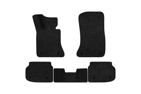 Ворсовые коврики Premium в салон авто для BMW 7 Series (F01) RWD 2008-2015 5 поколения Sedan EU черный кант EVAtech BM21676CD5BW8VPB