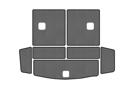 Коврик EVA в багажник авто для Captiva C140 7 seats AT Restyling Chevrolet 2011-2018 1 поколение SUV EU EVAtech CT3172BE7RGB