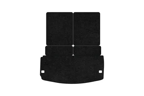 Ворсовый коврик Standard в багажнике авто для Dodge Durango (WK2) 6 seats 2010-2014 3 поколения SUV USA черный кант EVAtech DE14150BE5VEB