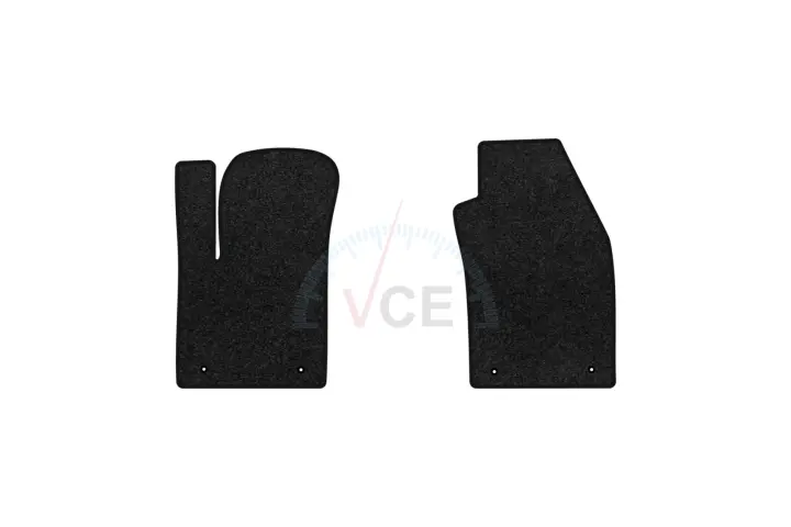 Ворсовые коврики Premium в салон авто для Fiat 500 3-doors 2007 1 поколение Htb EU черный кант EVAtech FT1441AV2FL4VPB (фото 1)