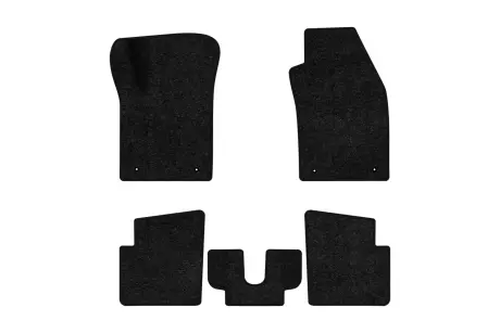 Ворсовые коврики Standard в салон авто для Fiat 500 3-doors 2007 1 поколение Htb EU черный кант EVAtech FT1441CE5FL4VEB