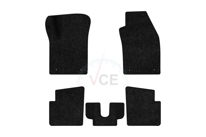 Ворсовые коврики Standard в салон авто для Fiat 500 3-doors 2007 1 поколение Htb EU черный кант EVAtech FT1441CE5FL4VEB (фото 1)