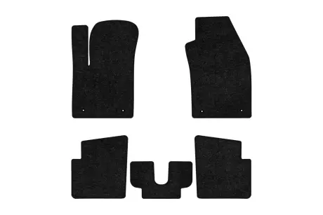 Ворсовые коврики Standard в салон авто для Fiat 500 3-doors 2007 1 поколение Htb EU черный кант EVAtech FT1441CV5FL4VEB