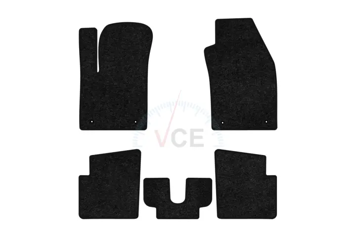 Ворсовые коврики Standard в салон авто для Fiat 500 3-doors 2007 1 поколение Htb EU черный кант EVAtech FT1441CV5FL4VEB (фото 1)