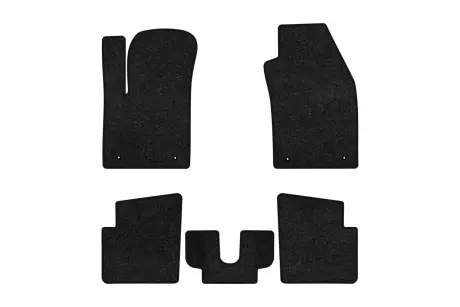 Ворсовые коврики Premium в салон авто для Fiat 500 3-doors 2007 1 поколение Htb EU черный кант EVAtech FT1441CV5FL4VPB