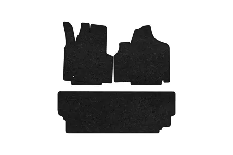 Ворсовые коврики Premium в салон авто для Fiat Scudo (270) 2007-2016 2 поколения Minivan EU черный кант EVAtech FT43033ZV3CP1VPB