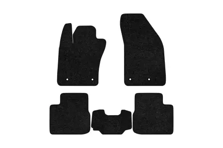 Ворсовые коврики Standard в салон авто для Fiat Tipo (356) 2015 2 поколения Htb EU черный кант EVAtech FT43353CV5FC4VEB