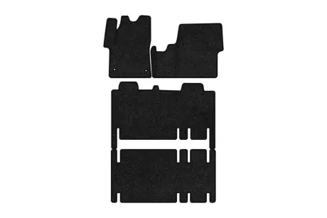 Ворсовые коврики Premium в салоне авто для Fiat Ulysse 2022 3 поколения Minivan EU черный кант EVAtech FT44661CA4TL2VPB