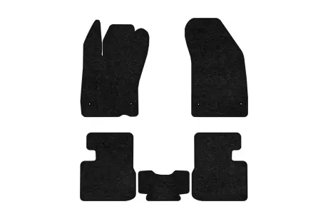 Ворсовые коврики Standard в салон авто для Fiat Tipo (356) 2015 2 поколения Sedan EU черный кант EVAtech FT51234CV5FL4VEB