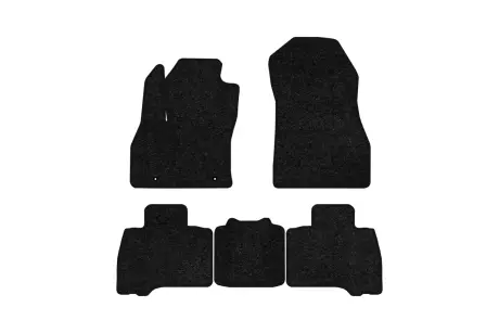 Ворсовые коврики Standard в салоне авто для Fiat Fiorino пасс. 2008 3 поколения Minivan EU черный кант EVAtech FT53717C5FL2VEB