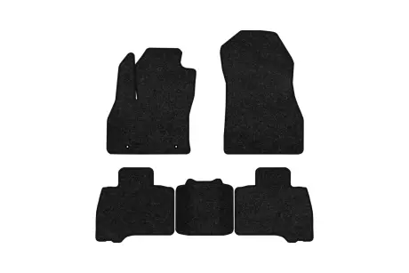 Ворсовые коврики Premium в салоне авто для Fiat Fiorino пасс. 2008 3 поколения Minivan EU черный кант EVAtech FT53717C5FL2VPB