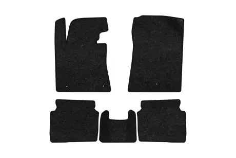 Ворсові килимки Premium в салон авто для Hyundai Elantra GT (MD) (Floor Gas Pedal) 2010-2015 5 покоління Htb USA чорний кант EVAtech HY42304C5LA3VPB