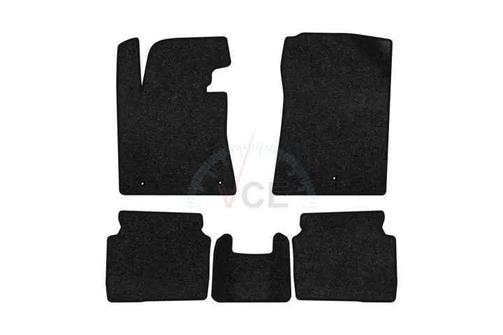 Ворсові килимки Premium в салон авто для Hyundai Elantra GT (MD) (Floor Gas Pedal) 2010-2015 5 покоління Htb USA чорний кант EVAtech HY42304C5LA3VPB (фото 1)