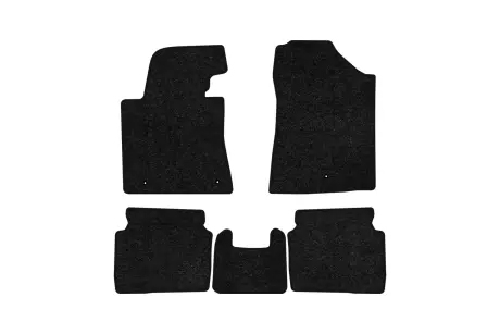 Ворсові килимки Standard в салон авто для Hyundai Elantra GT (MD) (Floor Gas Pedal) 2010-2015 5 покоління Htb USA чорний кант EVAtech HY42304CG5LA3VEB