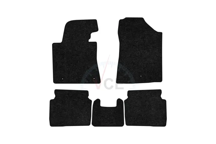 Ворсовые коврики Standard в салон авто для Hyundai Elantra GT (MD) (Floor Gas Pedal) 2010-2015 5 поколения Htb USA черный кант EVAtech HY42304CG5LA3VEB (фото 1)