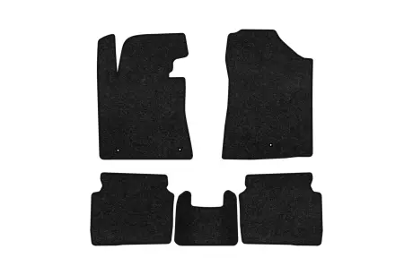 Ворсові килимки Premium в салон авто для Hyundai Elantra GT (MD) (Floor Gas Pedal) 2010-2015 5 покоління Htb USA чорний кант EVAtech HY42304CV5LA3VPB