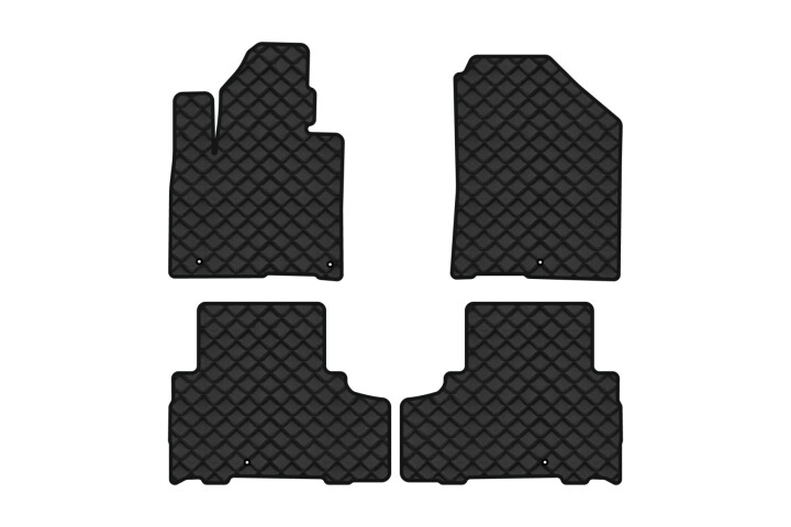 Коврики из экокожи ECO в салон авто для Sorento UM 7 seats Kia 2014-2020 3 поколения SUV Korea EVAtech KI1355PVC4LA5BBB (фото 1)