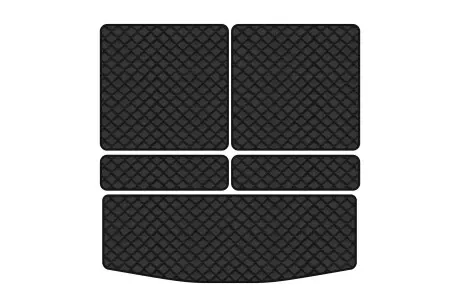 Килимок з екошкіри ECO в багажник авто для Outlander 7 seats Mitsubishi 2013 3 покоління SUV USA EVAtech MT31483BG5BBLB