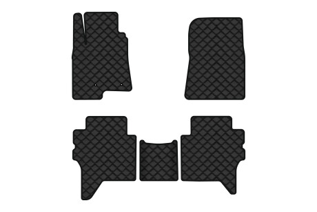 Коврики из экокожи ECO в салон авто для Pajero Wagon V80 7 seats Mitsubishi 2006-2021 4 поколения SUV EU EVAtech MT32719C5LA2BBB