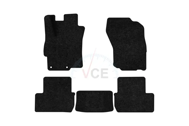 Ворсовые коврики Standard в салон авто для Mitsubishi Lancer (10) MT 2007-2018 10 поколения Htb EU черный кант EVAtech MT33611CD5AV2VEB (фото 1)