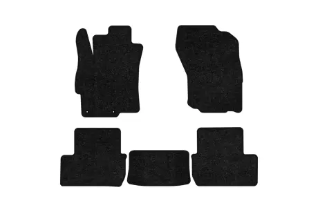 Ворсовые коврики Standard в салон авто для Mitsubishi Lancer (10) MT 2007-2018 10 поколения Htb EU черный кант EVAtech MT33613C5LA2VEB