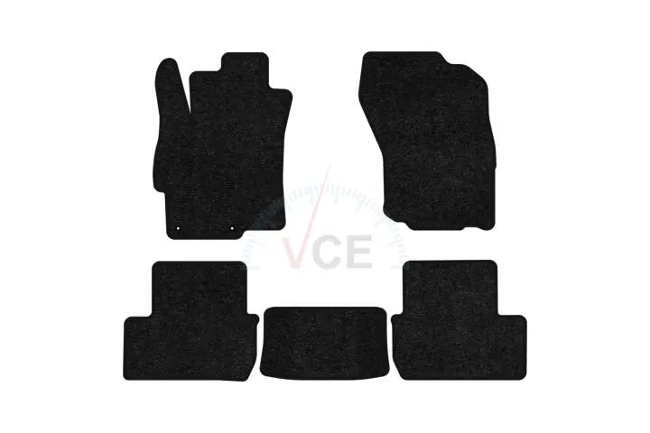 Ворсовые коврики Standard в салон авто для Mitsubishi Lancer (10) MT 2007-2018 10 поколения Htb EU черный кант EVAtech MT33613C5LA2VEB (фото 1)