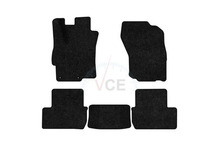 Ворсовые коврики Standard в салон авто для Mitsubishi Lancer (10) MT 2007-2018 10 поколения Htb EU черный кант EVAtech MT33613CD5LA2VEB (фото 1)