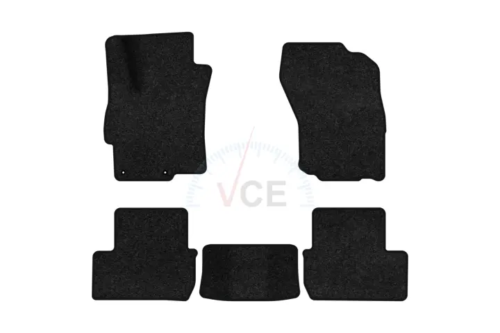 Ворсовые коврики Premium в салон авто для Mitsubishi Lancer (10) AT 2007-2018 10 поколения Sedan EU черный кант EVAtech MT43230CE5LA2VPB (фото 1)