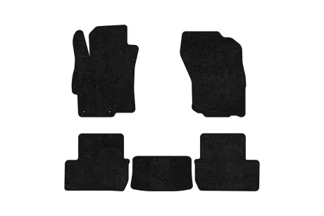 Ворсовые коврики Standard в салон авто для Mitsubishi Lancer (10) AT 2007-2018 10 поколения Sedan EU черный кант EVAtech MT43230CV5LA2VEB