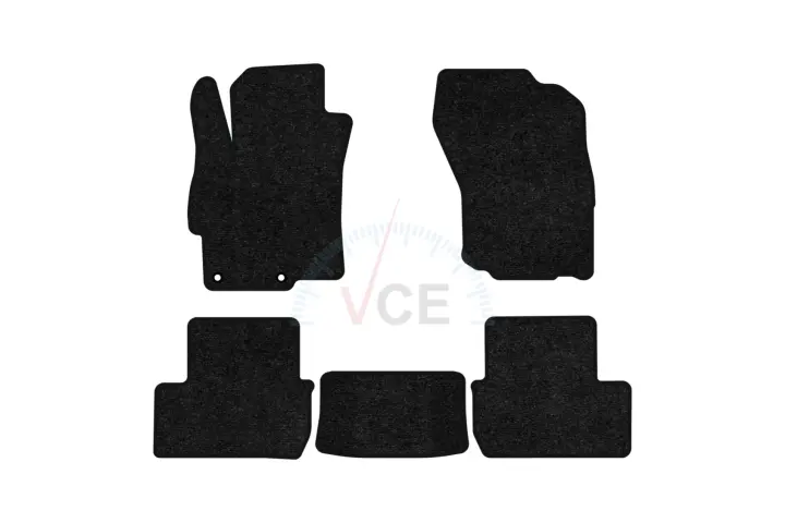 Ворсовые коврики Standard в салон авто для Mitsubishi Lancer (10) AT 2007-2018 10 поколения Htb EU черный кант EVAtech MT43612C5AV2VEB (фото 1)