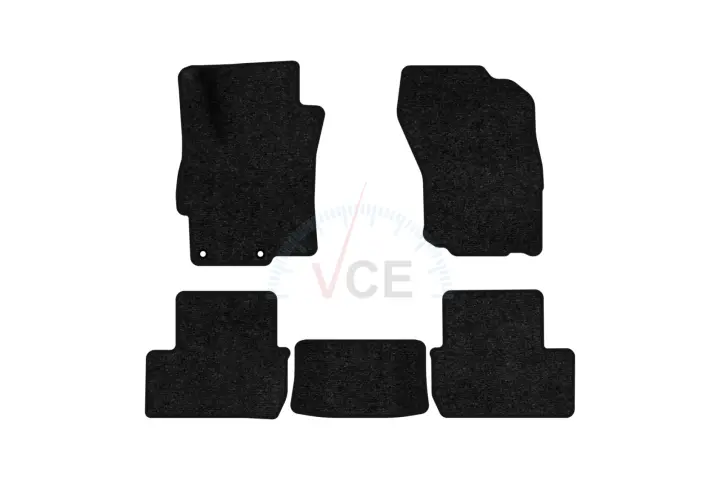 Ворсовые коврики Standard в салон авто для Mitsubishi Lancer (10) AT 2007-2018 10 поколения Htb EU черный кант EVAtech MT43612CD5AV2VEB (фото 1)