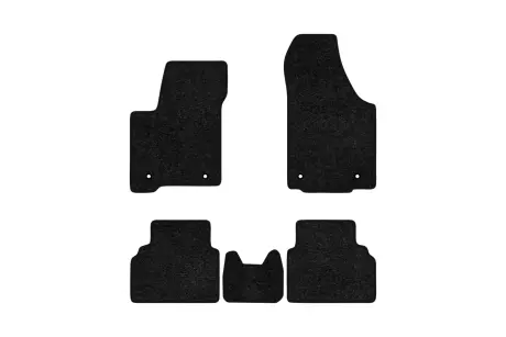 Ворсові килимки Standard в салон авто для Opel Meriva (A) 2002-2010 1 покоління Minivan EU чорний кант EVAtech OL21366CG5AV4VEB