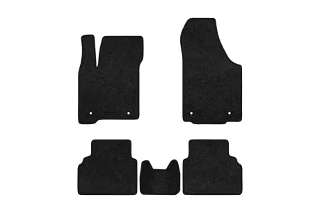 Ворсові килимки Premium в салон авто для Opel Meriva (A) 2002-2010 1 покоління Minivan EU чорний кант EVAtech OL21366CV5AV4VPB