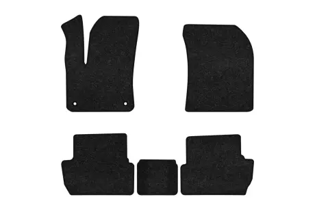 Ворсові килимки Premium в салон авто для Peugeot 3008 GT PACK (flat floor) 2016-2024 2 покоління SUV EU чорний кант EVAtech PT11438C5AV2VPB