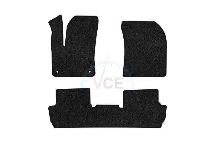 Ворсовые коврики Premium в салон авто для Peugeot 3008 GT PACK (flat floor) 2016-2024 2 поколения SUV EU черный кант EVAtech PT11438Z3AV2VPB (фото 1)
